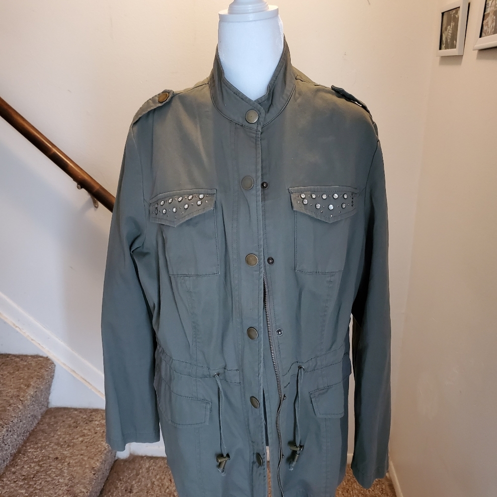Roz&Ali military style jacket 1X
